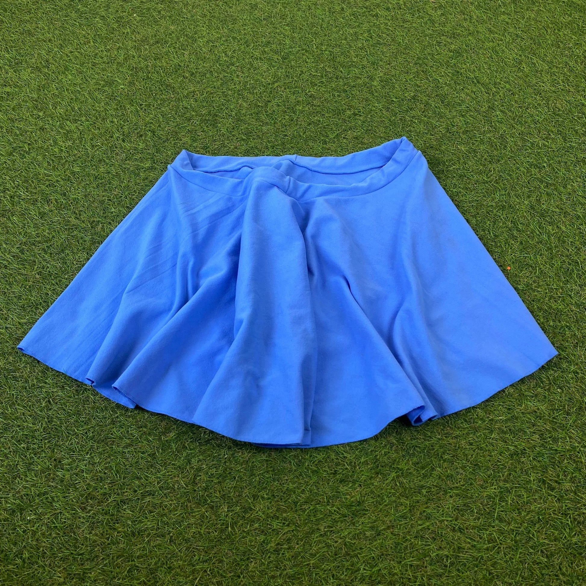 Retro Cotton Skirt Skort Blue Medium UK8/10 - Vintage Box