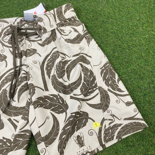 00s Nike ACG Beach Swim Shorts Brown Medium - Vintage Box