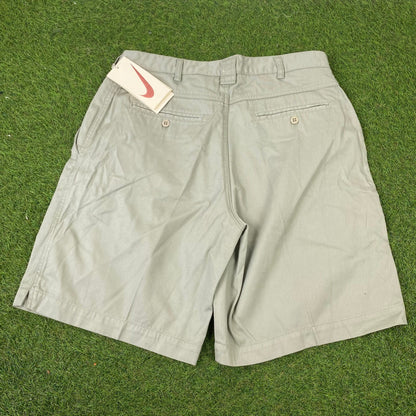 Vintage Nike Tiger Woods Golf Cargo Shorts Grey Medium - Vintage Box