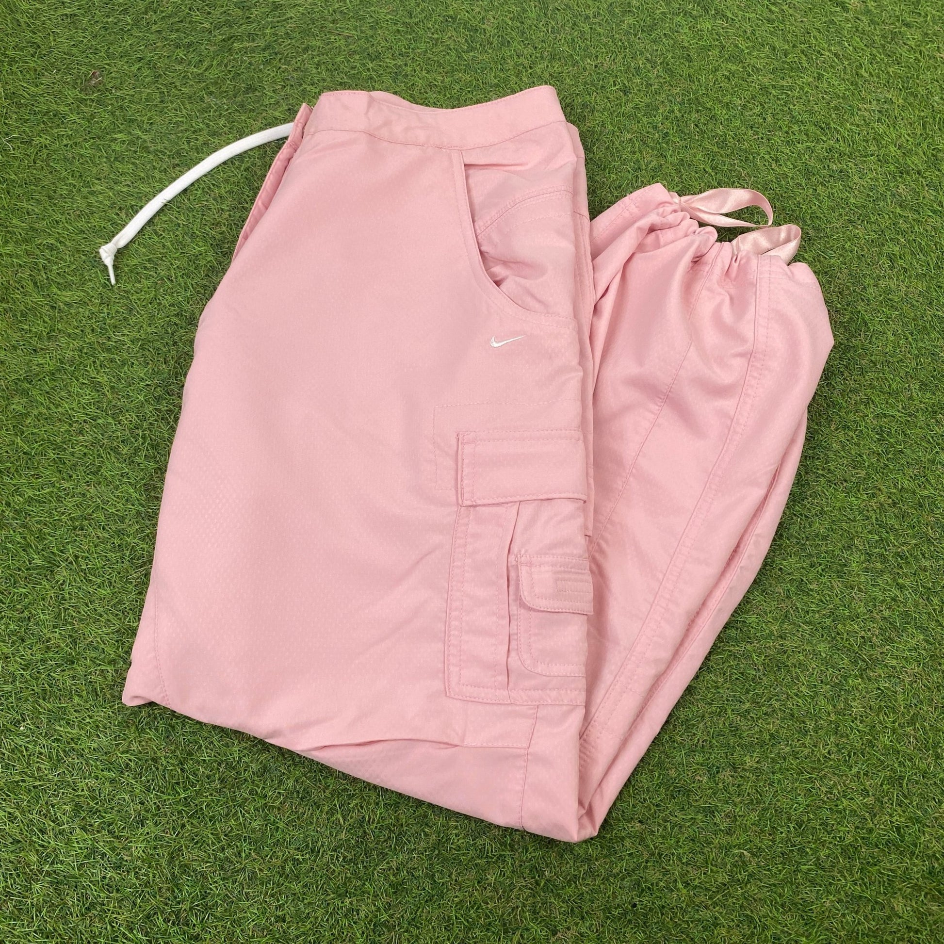 00s Nike Parachute Cargo Joggers Pink Medium - Vintage Box