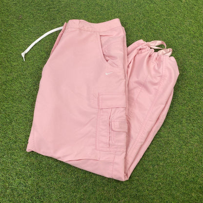 00s Nike Parachute Cargo Joggers Pink Medium - Vintage Box