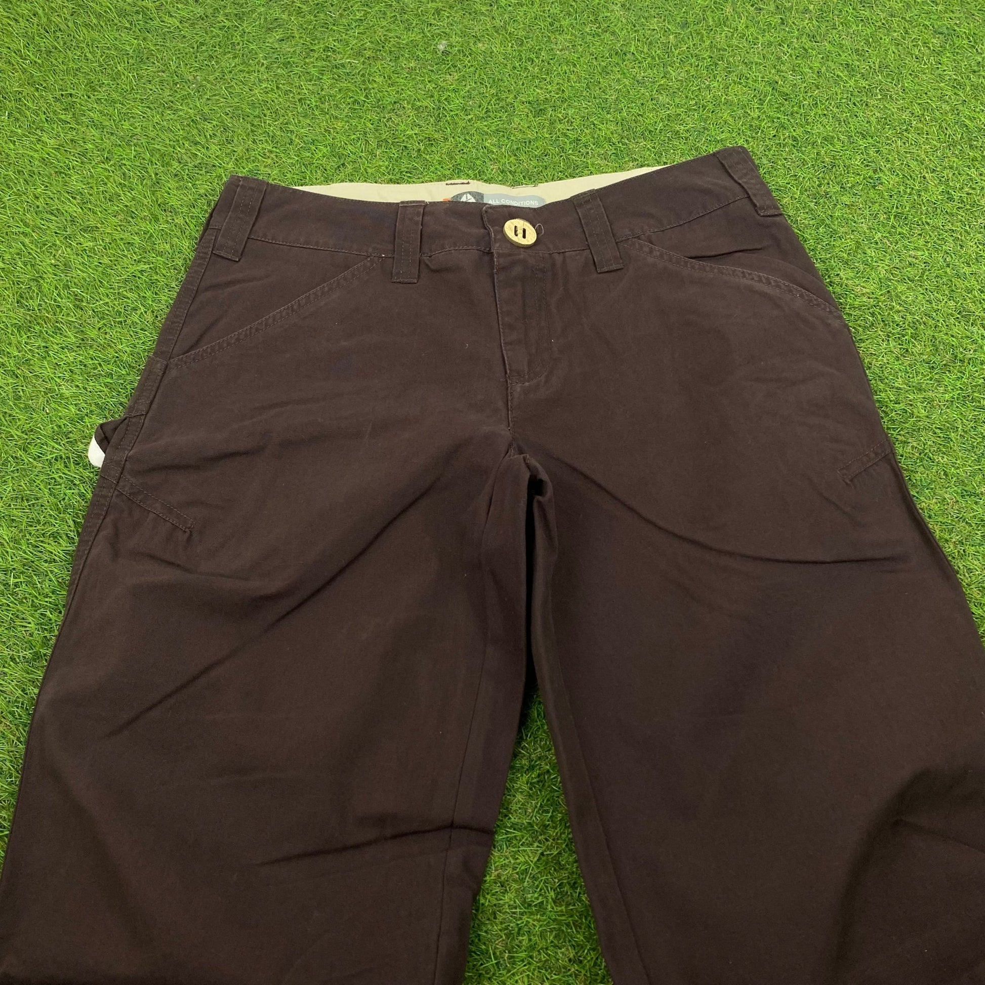 00s Nike ACG Cargo Trousers Joggers Brown XXS - Vintage Box