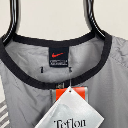 00s Nike Gilet Windbreaker Jacket Grey Medium - Vintage Box
