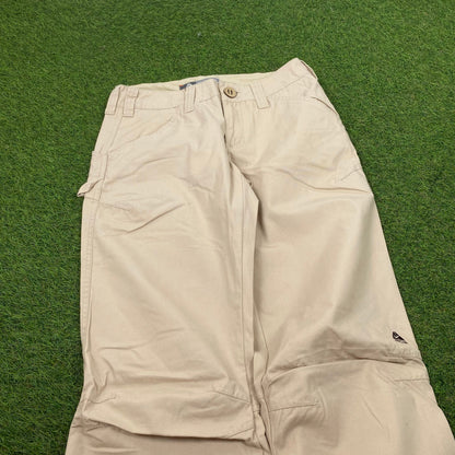 00s Nike ACG Cargo Trousers Joggers Light Brown Small - Vintage Box