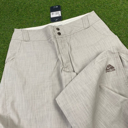 00s Nike ACG Cargo Trousers Joggers Grey Medium - Vintage Box