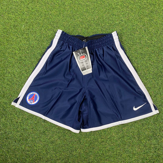 Vintage Nike PSG Football Shorts Blue XXS - Vintage Box
