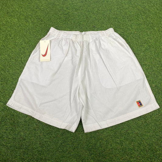 90s Nike Challenge Court Shorts White XL - Vintage Box