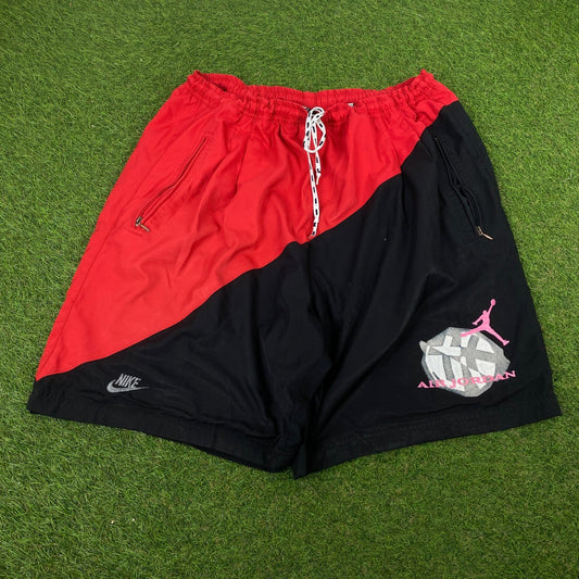 90s Nike Air Jordan Shorts Black Large - Vintage Box