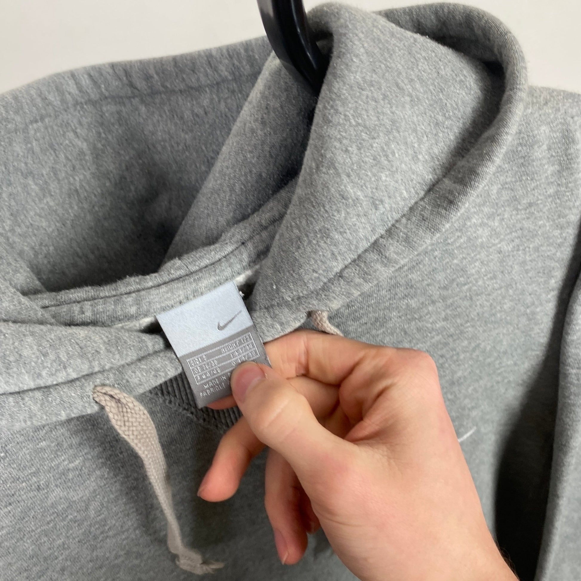 00s Nike Heavyweight Hoodie Grey Small - Vintage Box