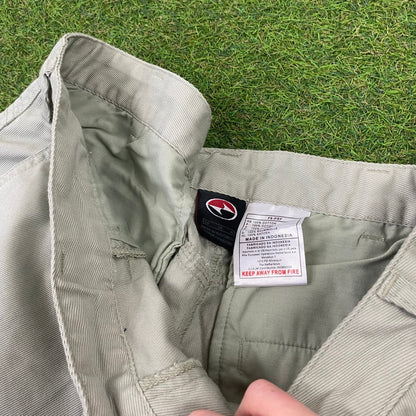 Vintage Nike Tiger Woods Golf Cargo Shorts Grey Medium - Vintage Box