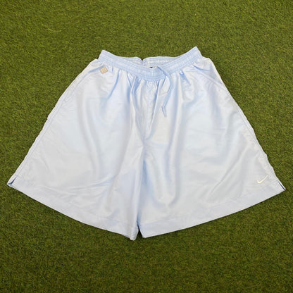 00s Nike Court Shorts Baby Blue Medium - Vintage Box