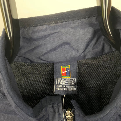 90s Nike Court Windbreaker Jacket Blue Medium - Vintage Box