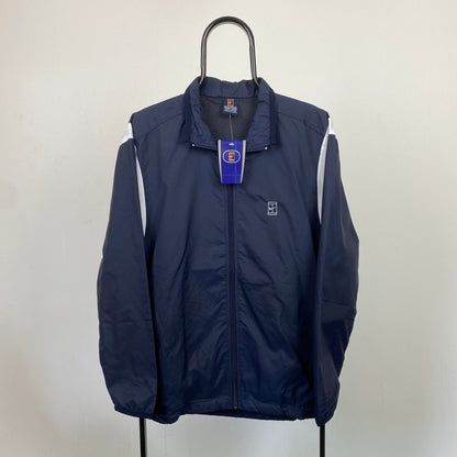 00s Nike Court Windbreaker Jacket Blue Small/Medium - Vintage Box
