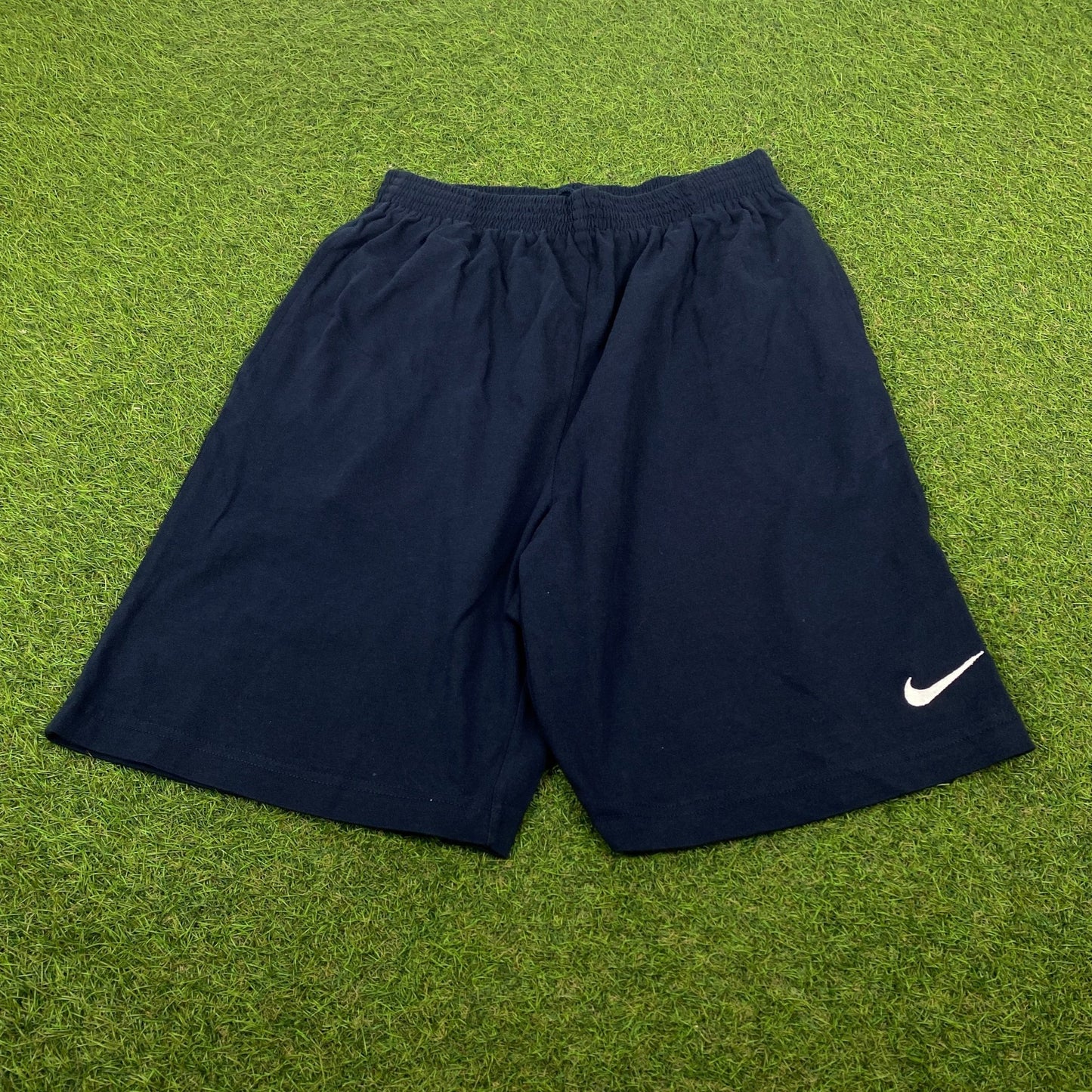 00s Nike Cotton Shorts Blue Medium - Vintage Box
