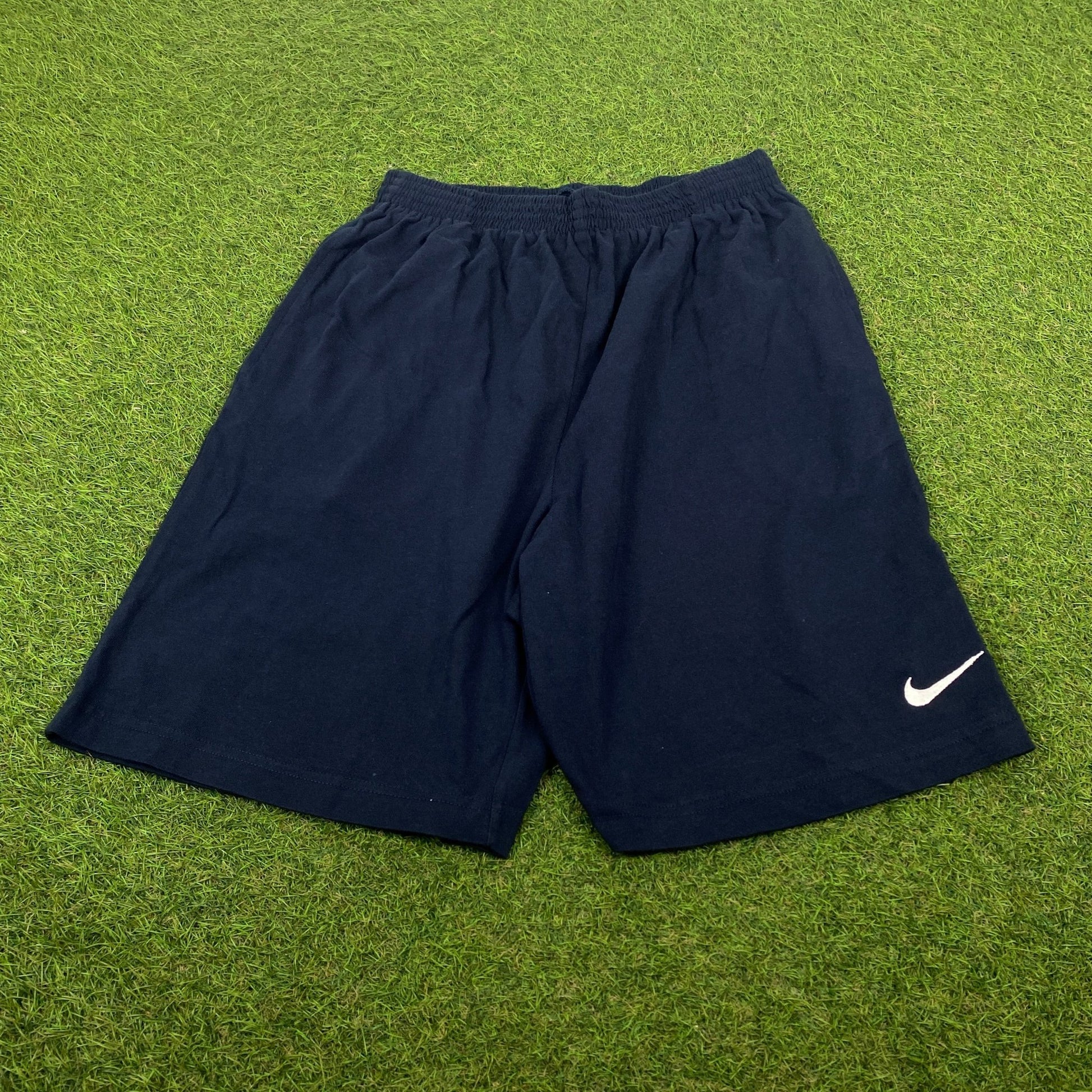 00s Nike Cotton Shorts Blue Medium - Vintage Box