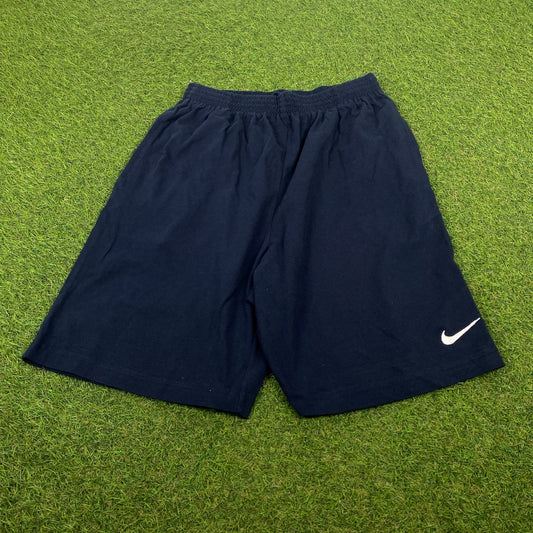 00s Nike Cotton Shorts Blue Medium - Vintage Box