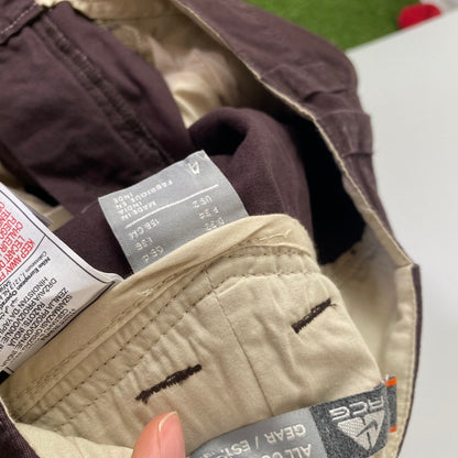 00s Nike ACG Cargo Trousers Joggers Brown XXS - Vintage Box