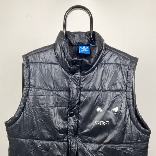 Vintage Adidas Gilet Puffer Jacket Black Medium - Vintage Box