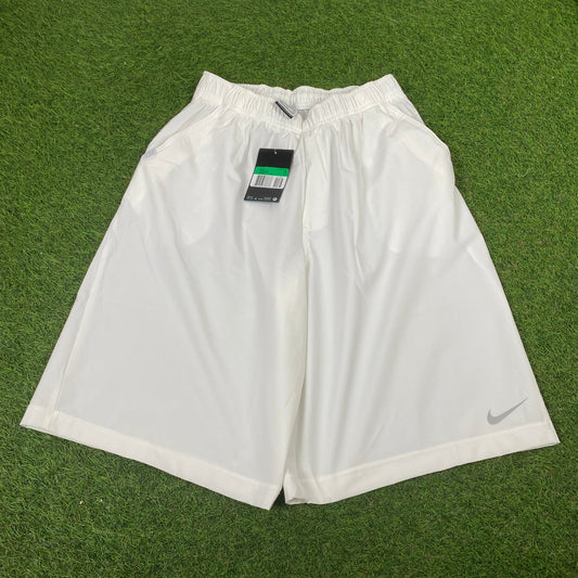 00s Nike Court Shorts White Small - Vintage Box
