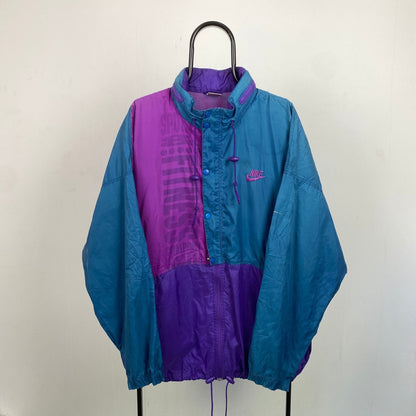90s Nike Packable Windbreaker Jacket Green XL - Vintage Box