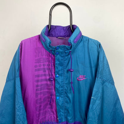 90s Nike Packable Windbreaker Jacket Green XL - Vintage Box