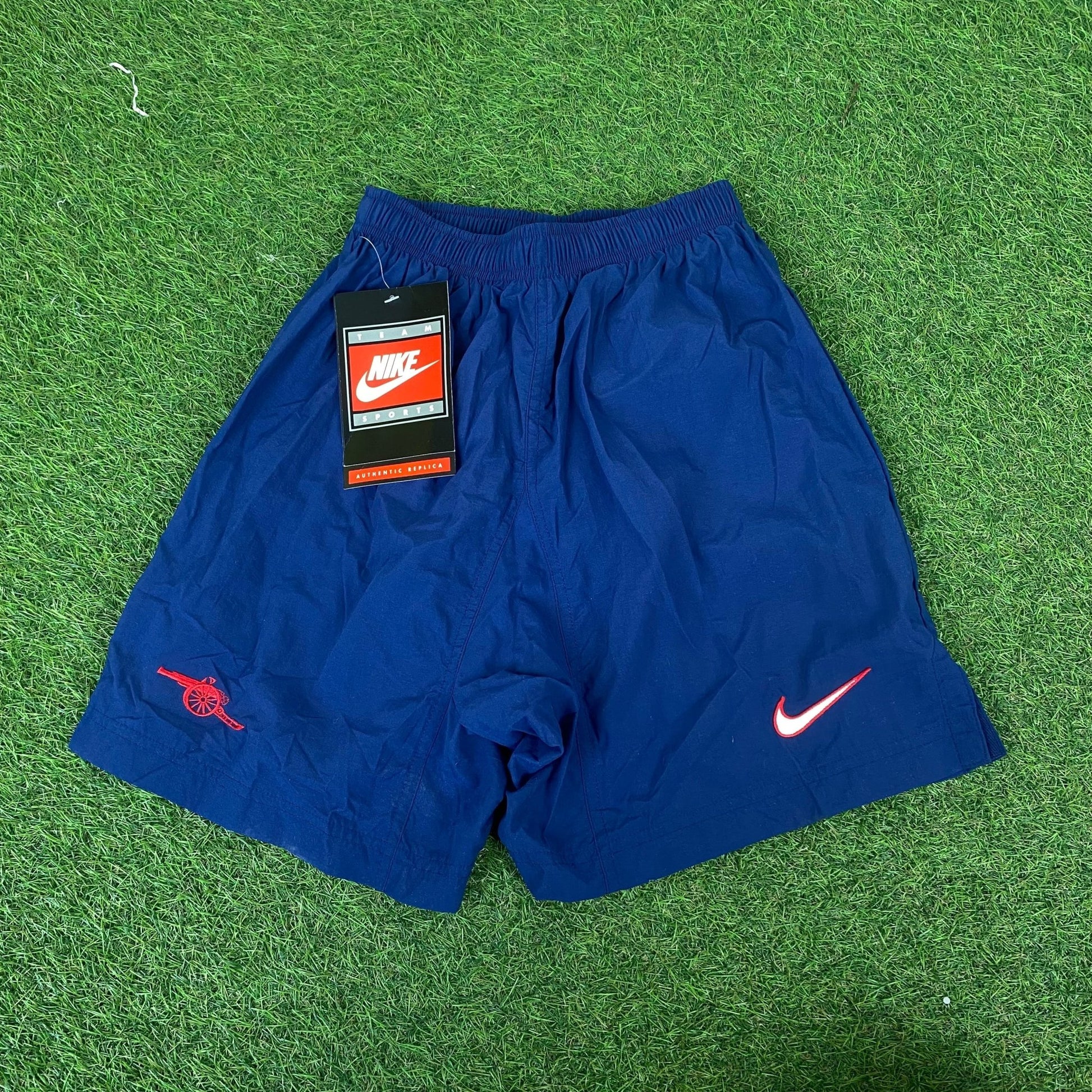 Vintage Nike Arsenal Football Shorts Blue XS - Vintage Box