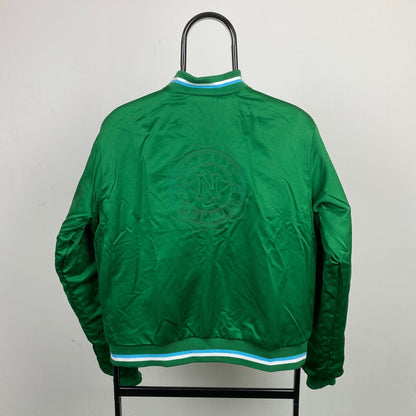 00s Nike Reversible Varsity Jacket Blue Medium - Vintage Box