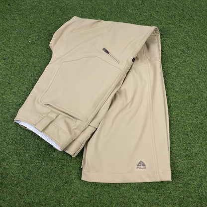 Vintage Nike ACG Cargo Trousers Joggers Brown Small/XS - Vintage Box