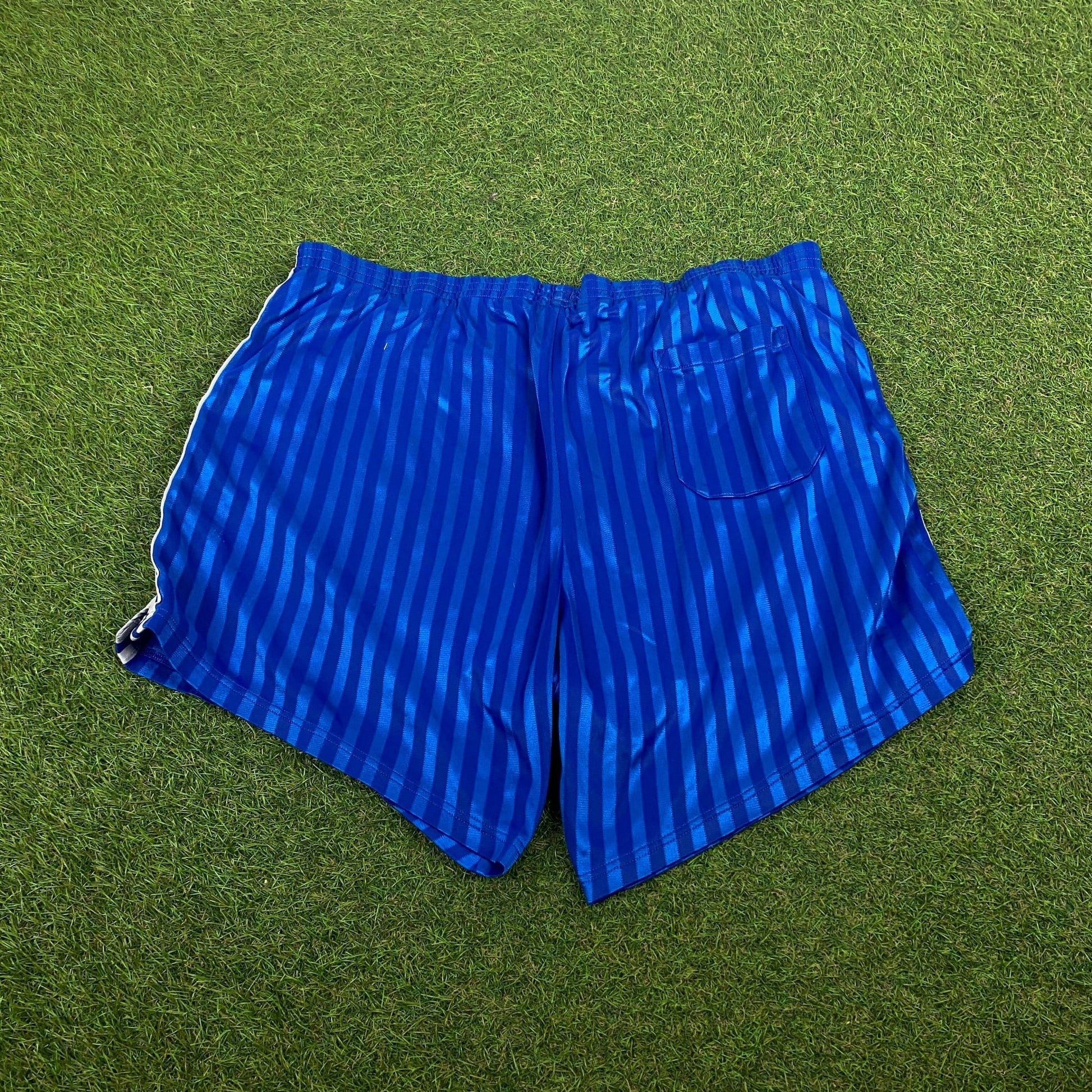 Retro Adidas Nylon Sprinter Shorts Blue XL - Vintage Box