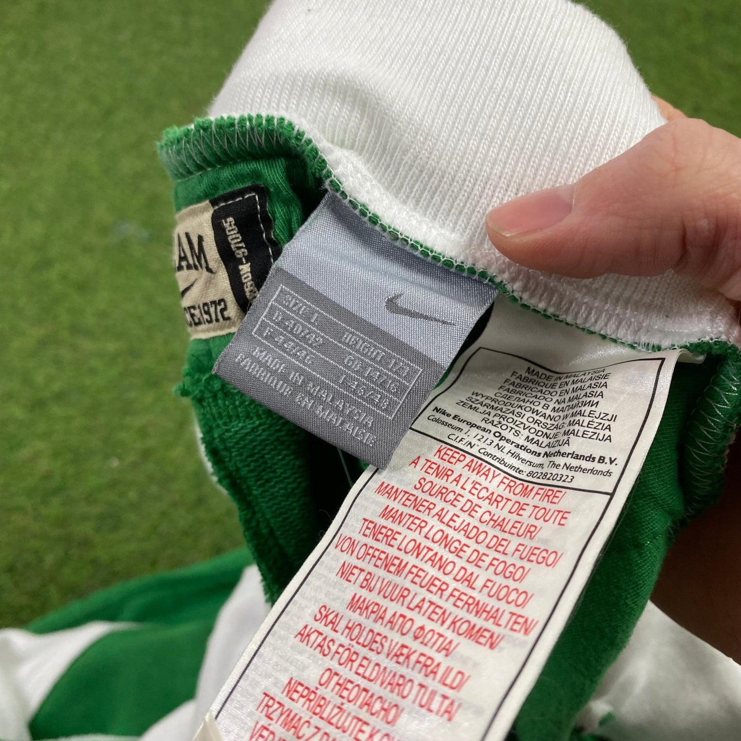 Vintage Nike Cotton Joggers Green Large - Vintage Box