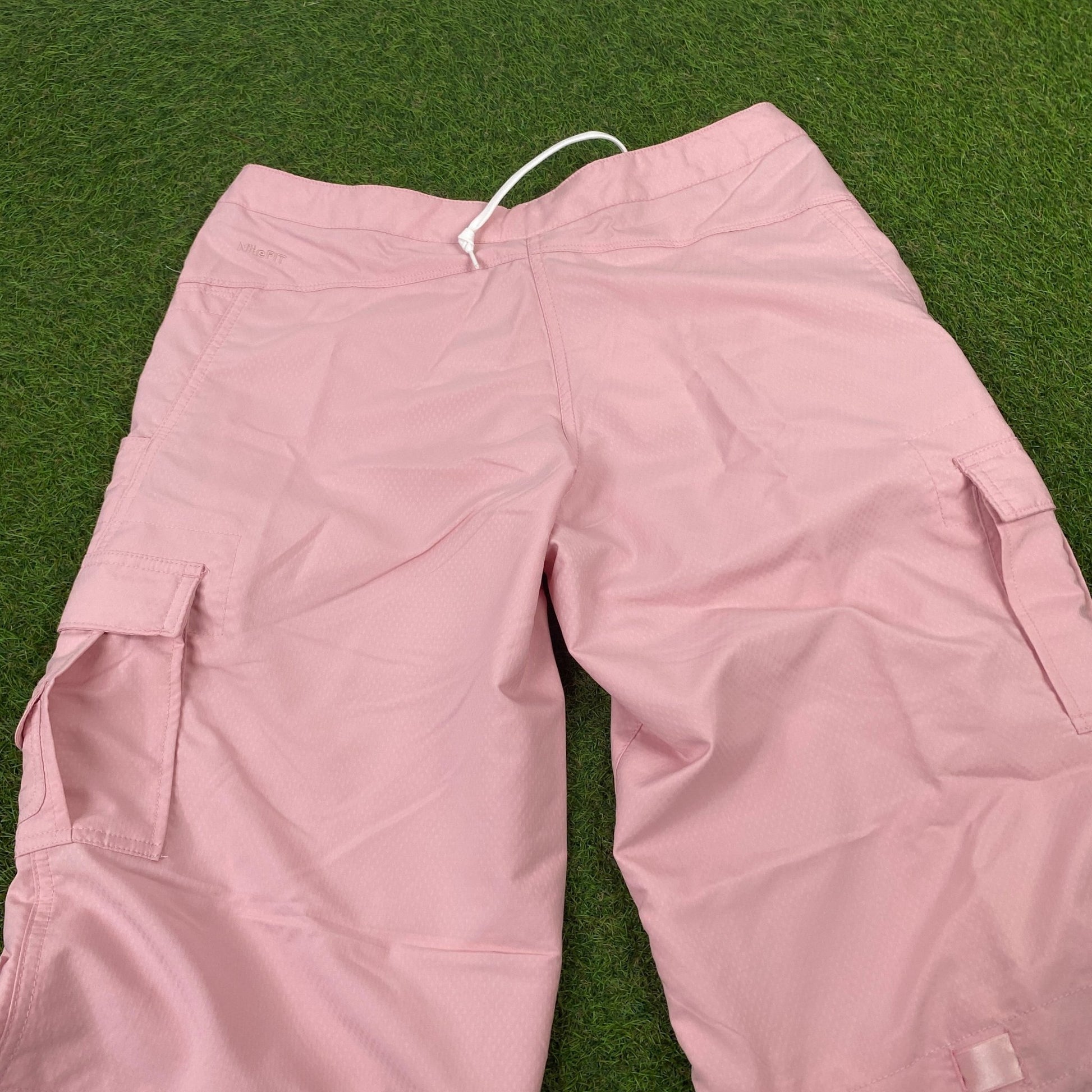 00s Nike Parachute Cargo Joggers Pink Medium - Vintage Box