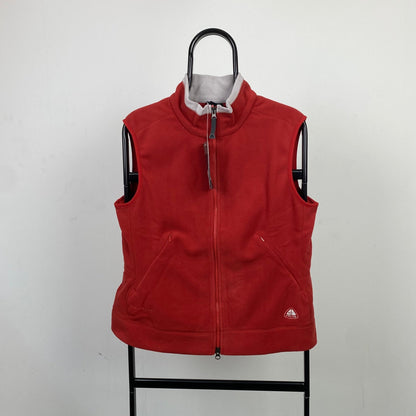 00s Nike ACG Fleece Gilet Jacket Red Large - Vintage Box