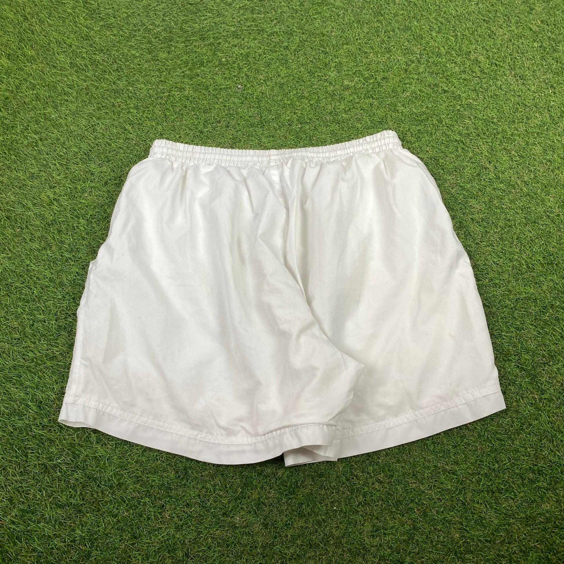 Retro Reebok Shorts White Large - Vintage Box