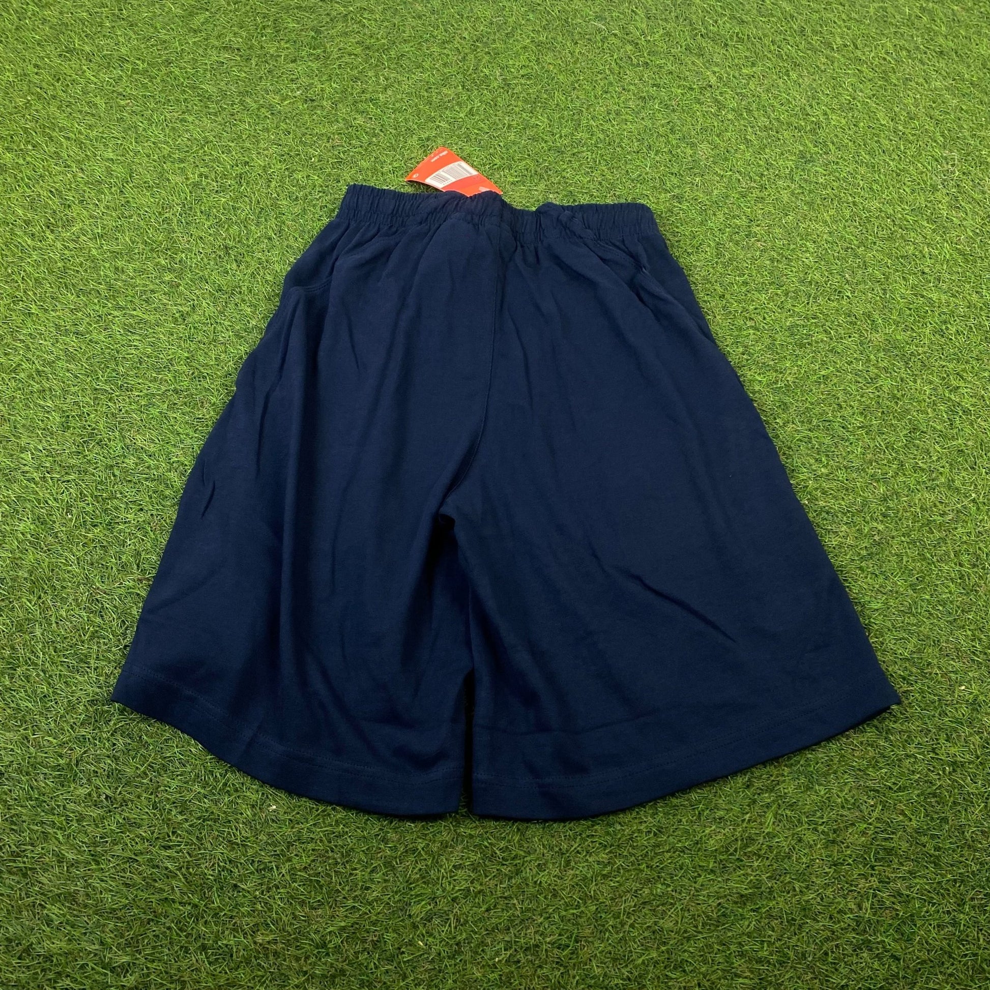 90s Nike Cotton Shorts Blue Small - Vintage Box