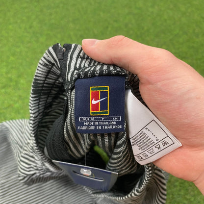 Vintage Nike Pinstripe Tennis Skirt Black Small - Vintage Box