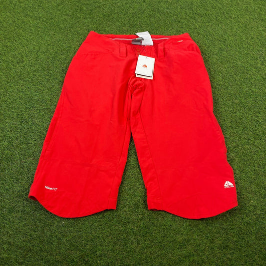 90s Nike ACG Cargo Shorts Red Small - Vintage Box