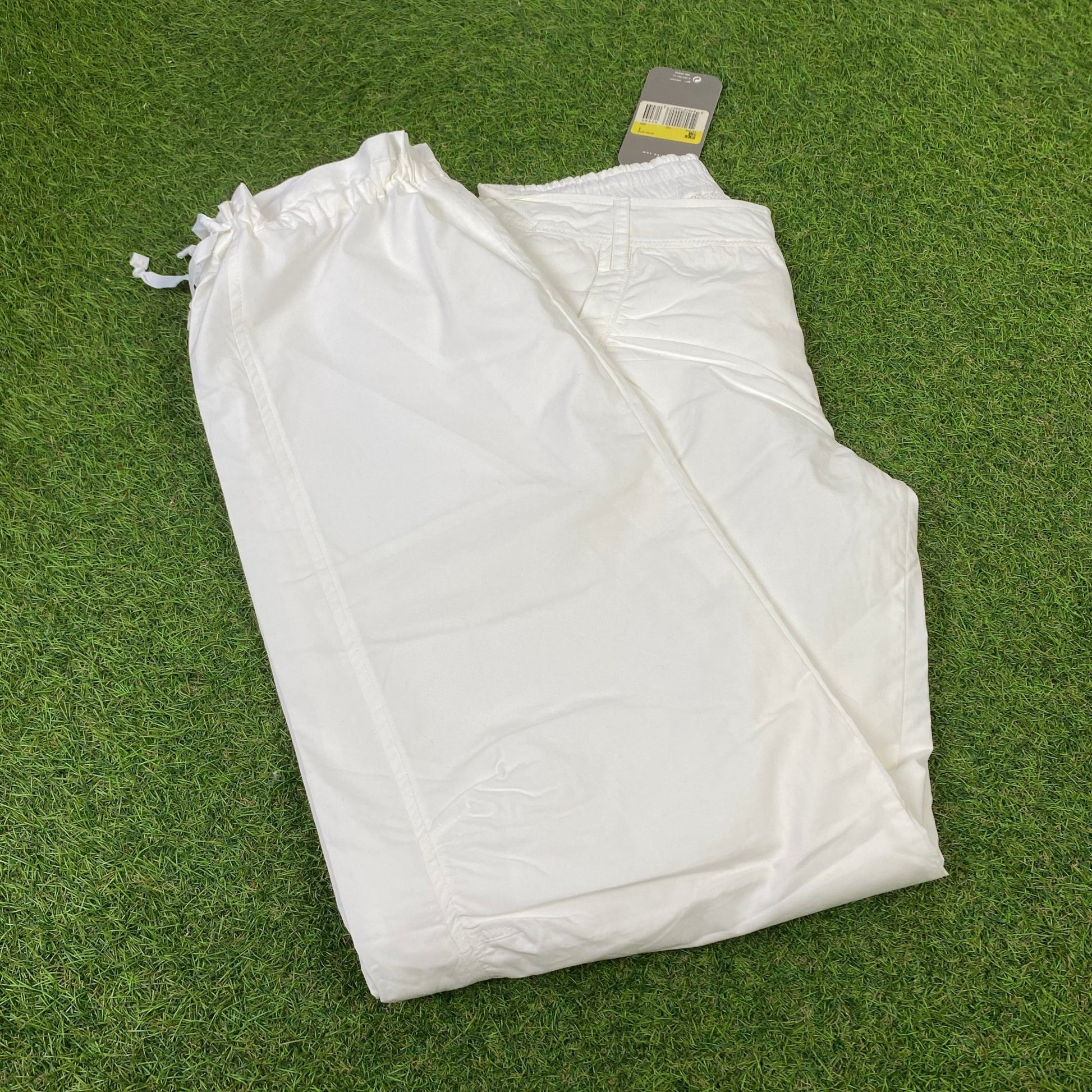 00s Nike Parachute Joggers White XL - Vintage Box