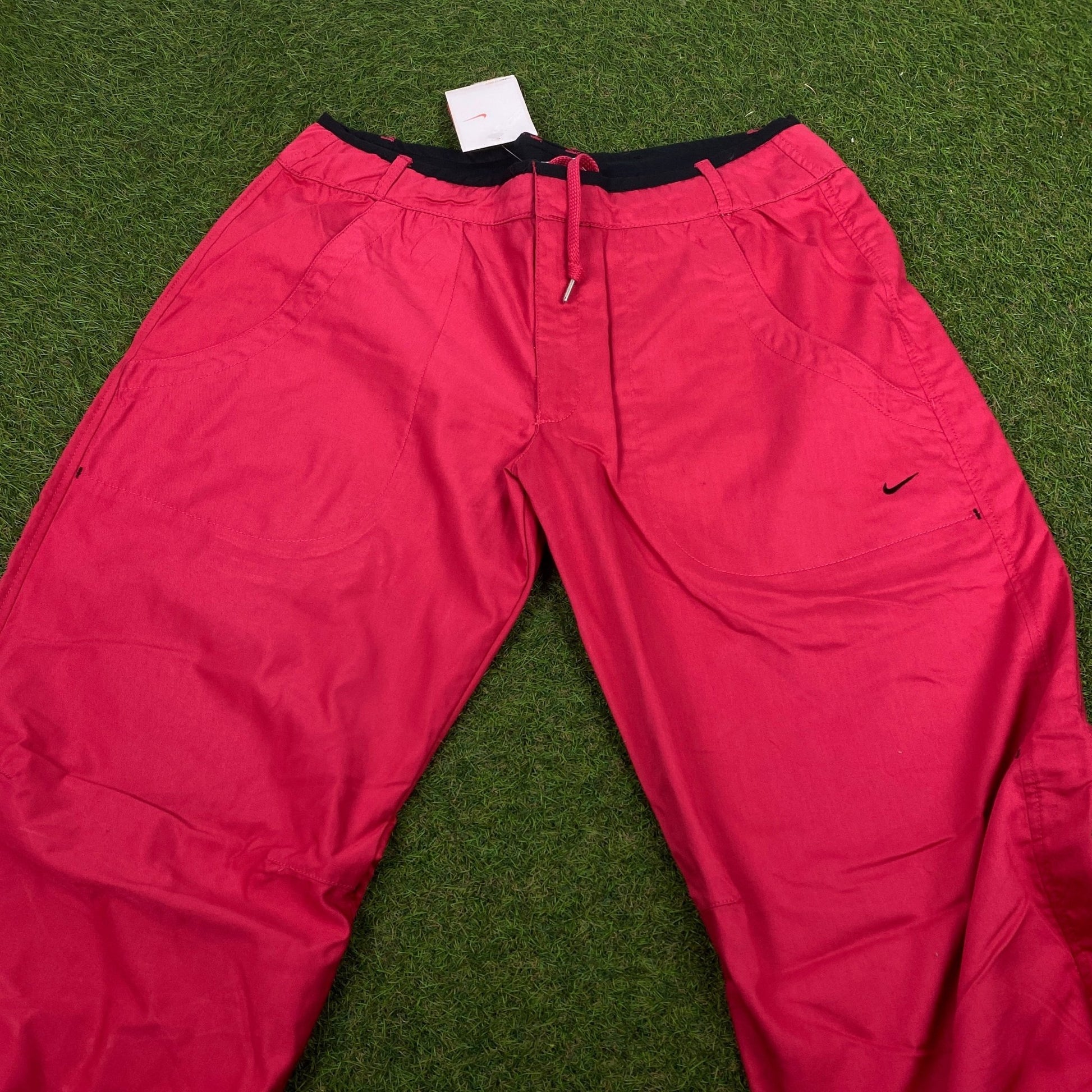 00s Nike Parachute Cargo Joggers Pink Red XS - Vintage Box