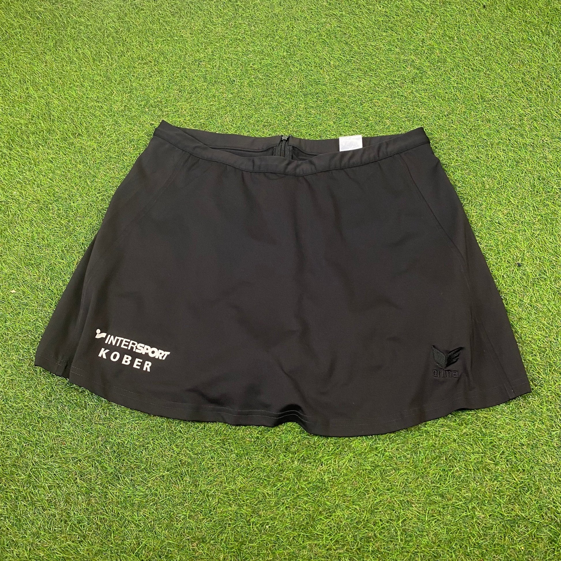 Erima Tennis Skirt Skort Black Large 14/16 - Vintage Box