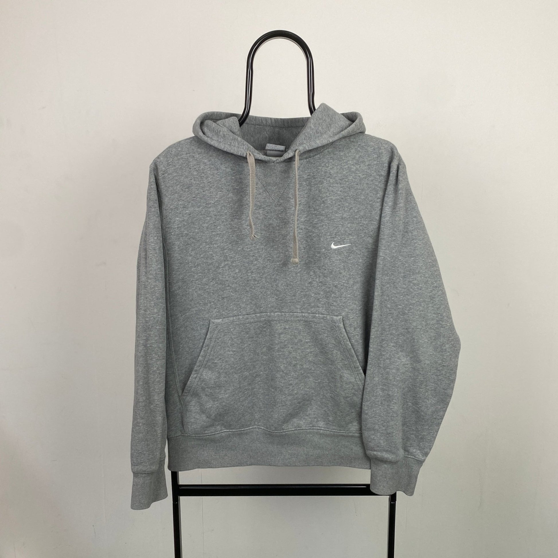 00s Nike Heavyweight Hoodie Grey Small - Vintage Box