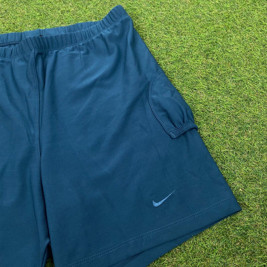 90s Nike Tennis Shorts Blue XL - Vintage Box