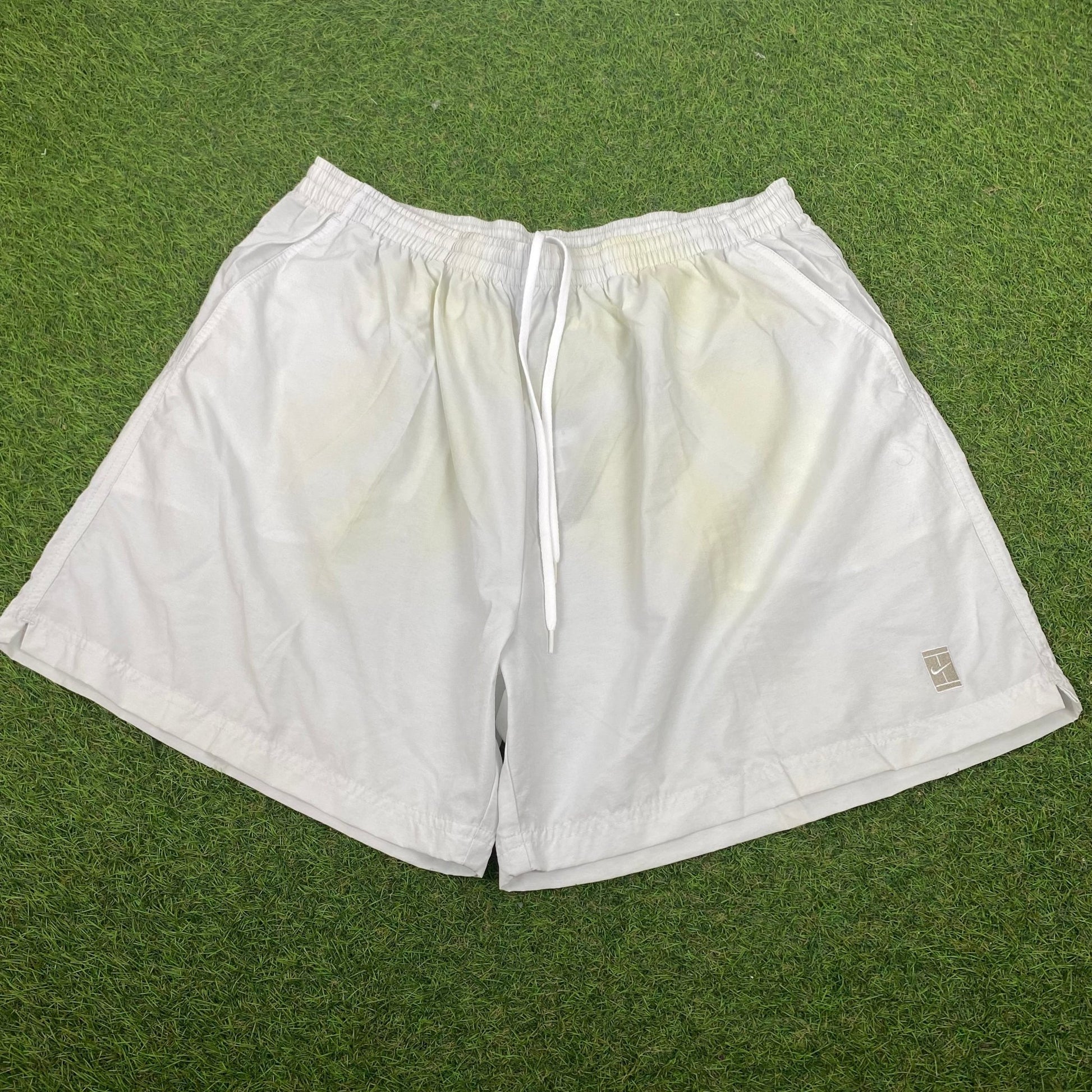 00s Nike Challenge Court Shorts Grey XXL - Vintage Box