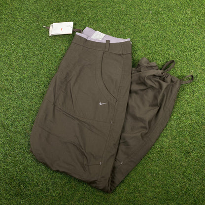 00s Nike Parachute Cargo Joggers Brown XS - Vintage Box