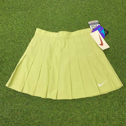 Vintage Nike Pleated Skirt With Pockets Green Medium - Vintage Box