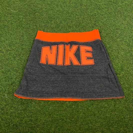 90s Nike Reversible Skirt Orange Grey Large - Vintage Box