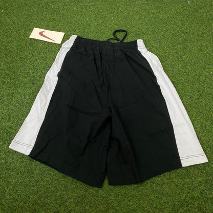 Vintage Nike Cotton Basketball Shorts Black Small - Vintage Box