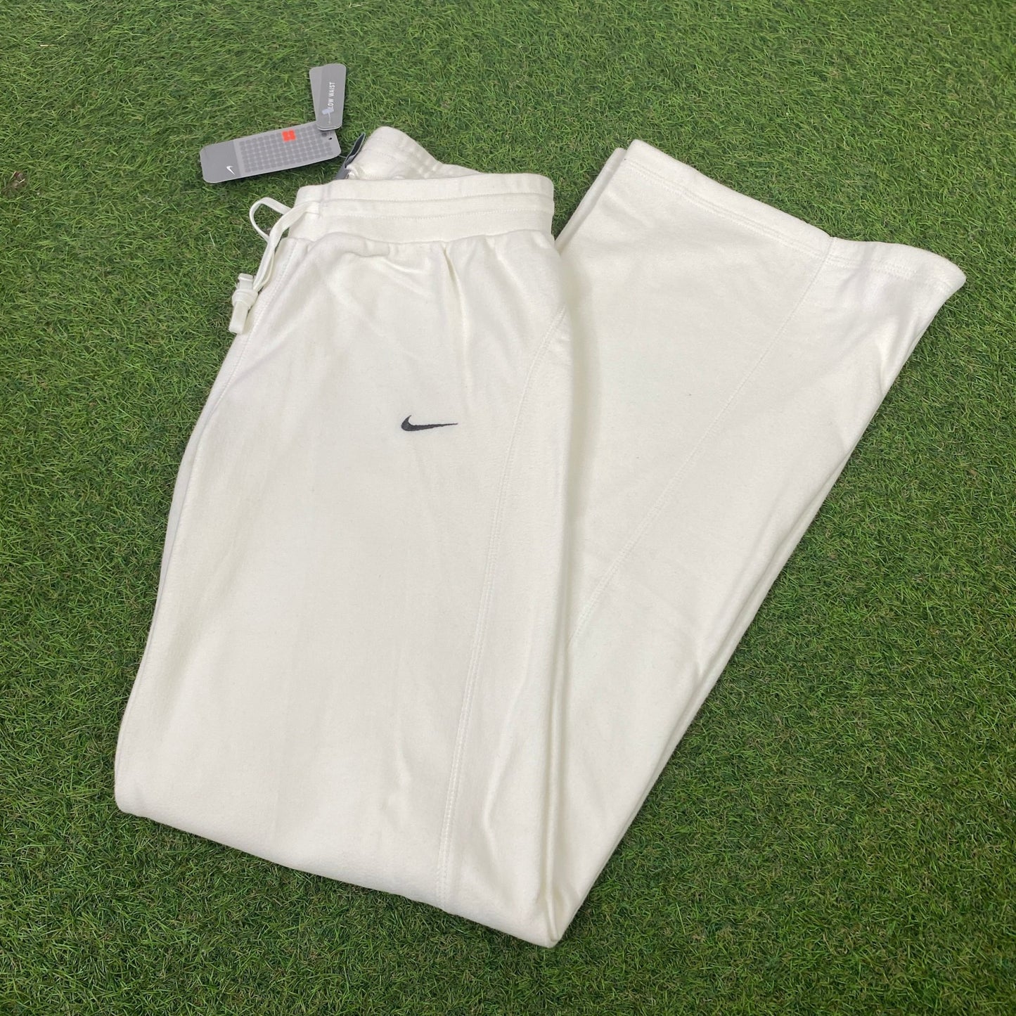 00s Nike Cotton Joggers White XL - Vintage Box
