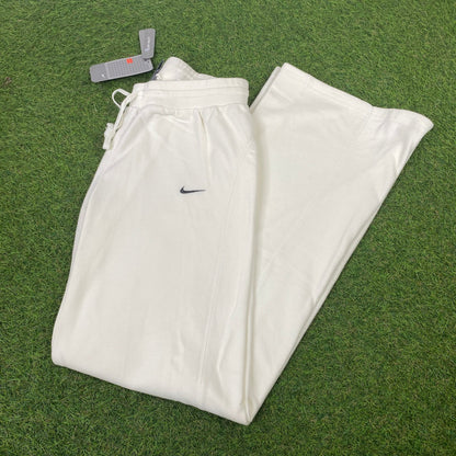 00s Nike Cotton Joggers White XL - Vintage Box