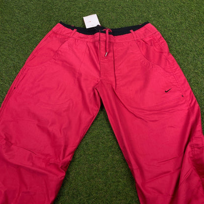 00s Nike Parachute Cargo Joggers Pink Red Large - Vintage Box