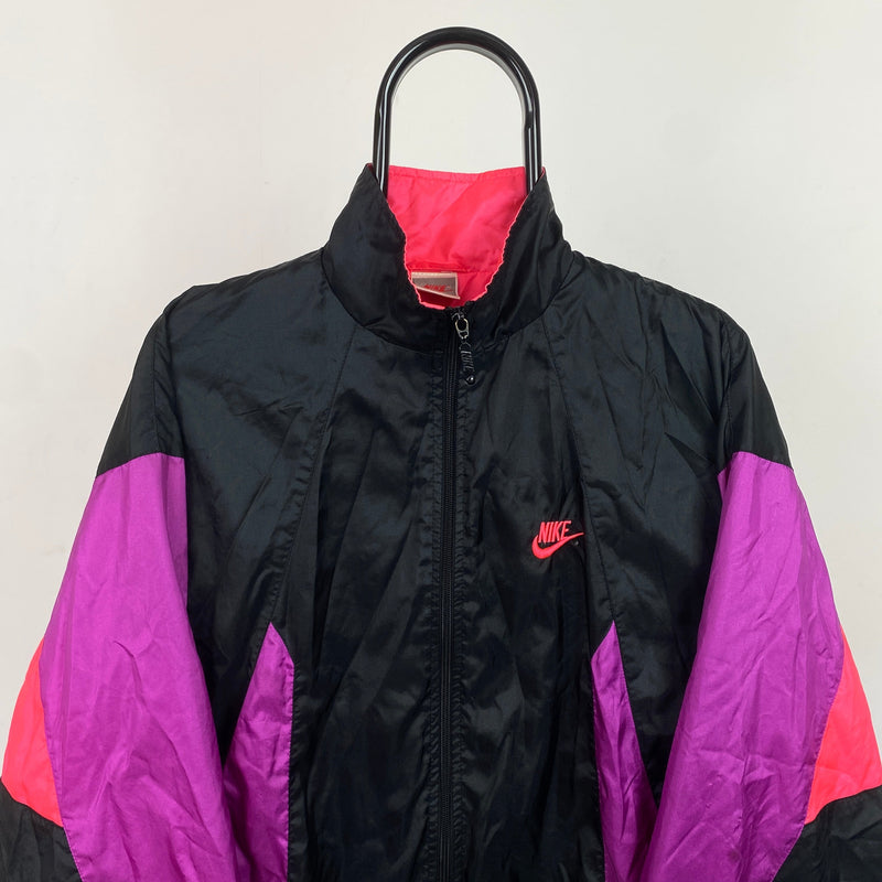 Vintage Nike Windbreaker Jacket Black Small